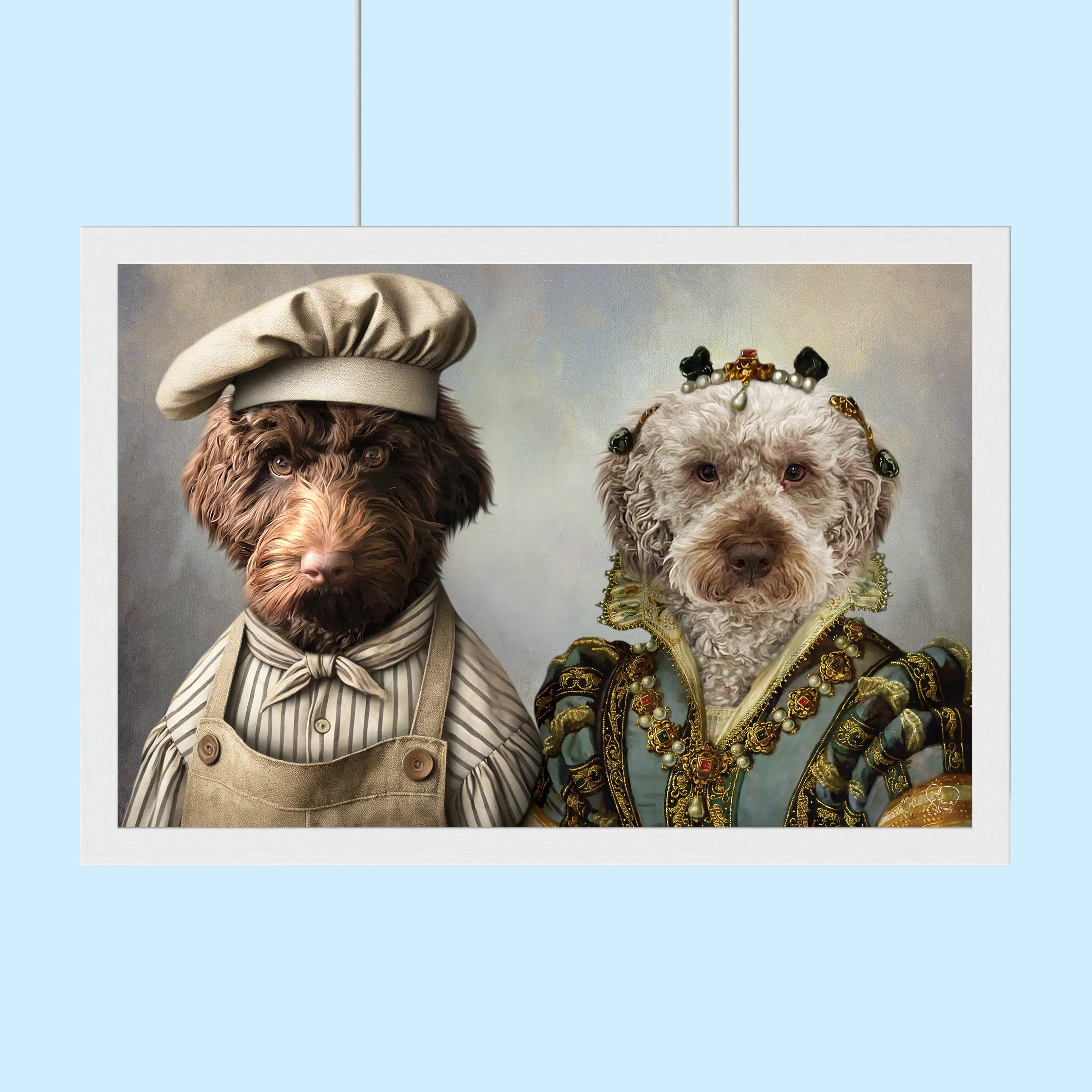 The Royal Baker & Queen Duo - Custom Pet Portrait